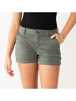 Juniors' SO Cuffed Chino Shorts