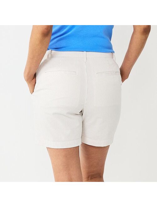 Women's Croft & Barrow Relaxed Button Chino Short