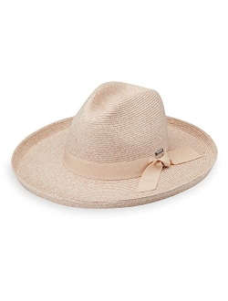 CARKELLA by Wallaroo Womens Vivian Fedora UPF 50  Sun Protection, Wide Brim, Packable, Adjustable for Medium Crown Sizes