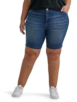 Women's Plus Size Regular Fit Chino Bermuda Short