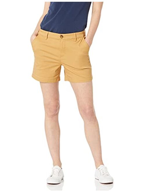 Amazon Essentials Women's 5" Inseam Chino Short (Available in Straight and Curvy Fits)