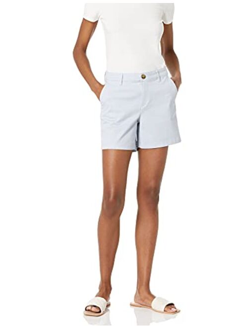 Amazon Essentials Women's 5" Inseam Chino Short (Available in Straight and Curvy Fits)