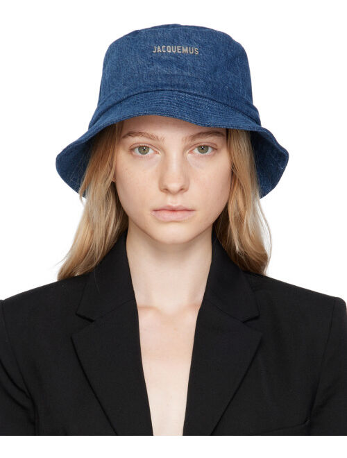 JACQUEMUS Blue Le Chouchou 'Le Bob Gadjo' Denim Bucket Hat