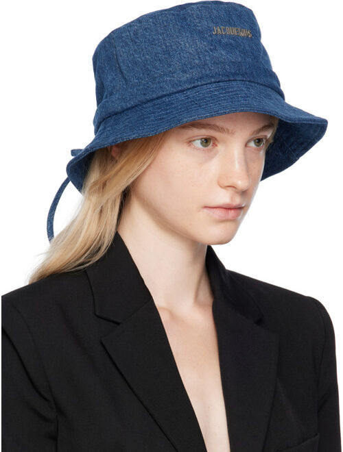 JACQUEMUS Blue Le Chouchou 'Le Bob Gadjo' Denim Bucket Hat