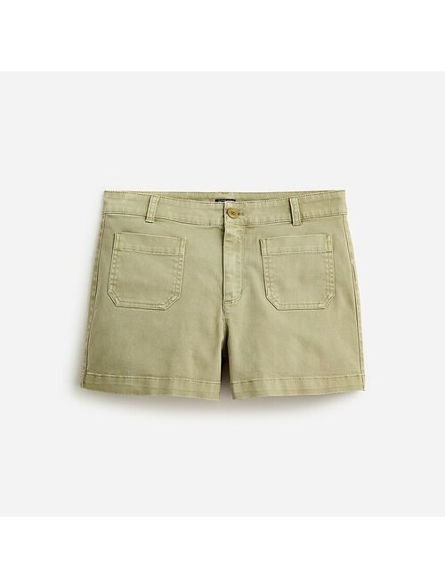 J.Crew New patch-pocket chino short in gingham