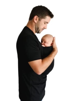 Lalabu Dad Shirt | Baby Carrier | Kangaroo Shirt | Babywearing | for Dads (Medium, Brook)