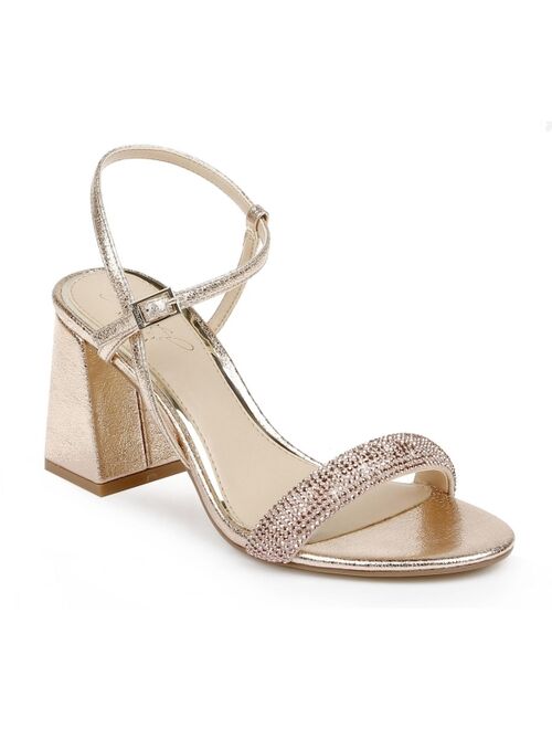 JEWEL BADGLEY MISCHKA Women's Earlene Block Heel Evening Sandal