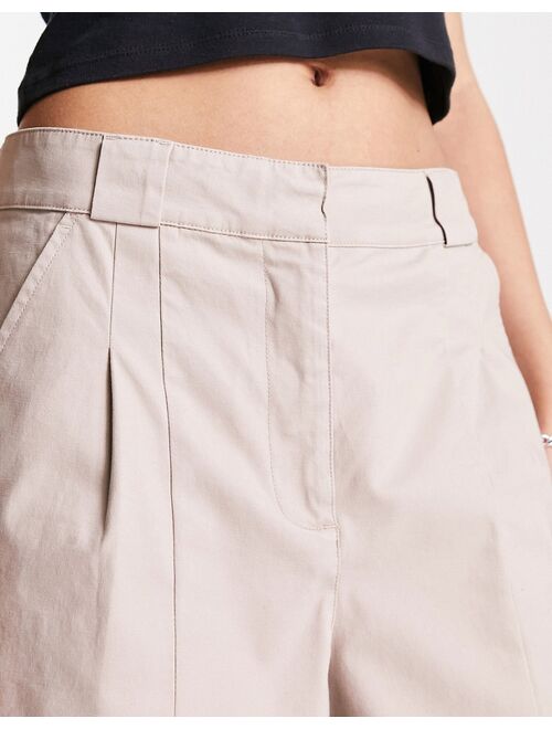 ASOS DESIGN oversized wide leg chino pants in sand