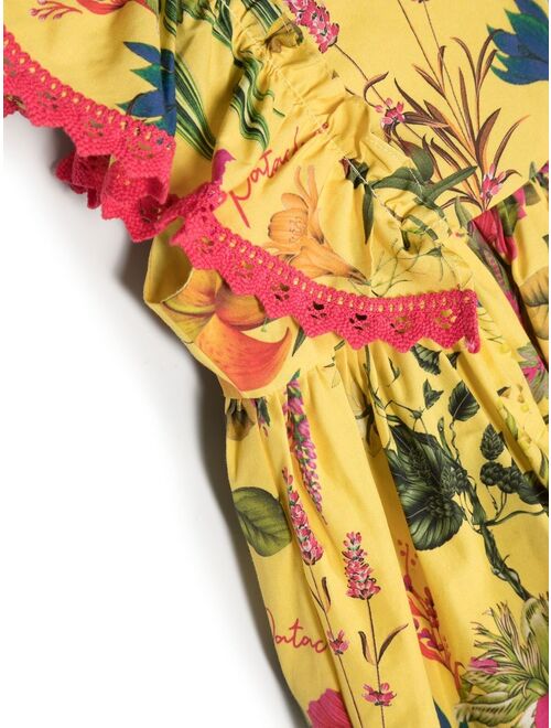 Patachou floral-print flared dress