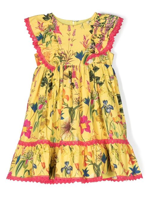 Patachou floral-print flared dress