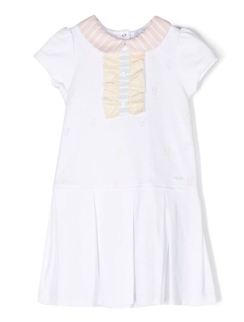 Patachou ruffle-detailing pleated dress