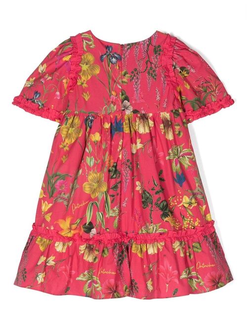 Patachou floral-print short-sleeved dress