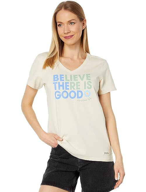 Life is Good Be The Good Daisy Short Sleeve Crusher Vee