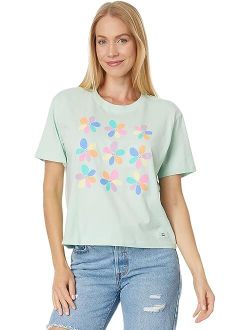 Life is Good Happy Daisies Short Sleeve Boxy Crusher Tee