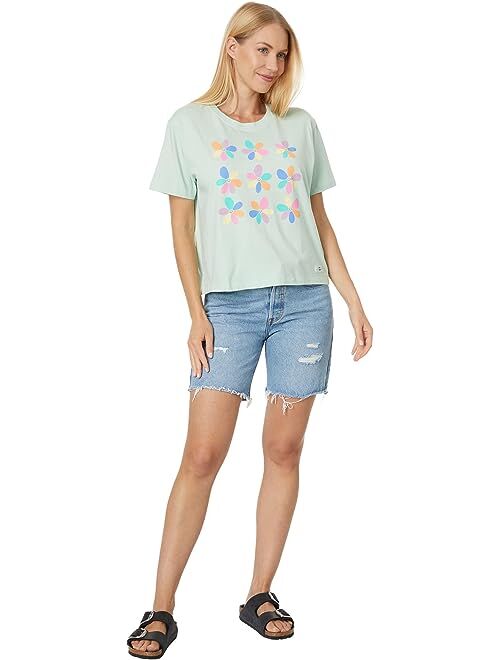 Life is Good Happy Daisies Short Sleeve Boxy Crusher Tee