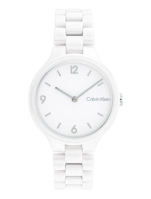 Calvin Klein White Ceramic Bracelet Watch 32mm