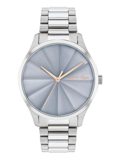 Calvin Klein Unisex 3-Hand Silver-Tone Stainless Steel Bracelet Watch 35mm