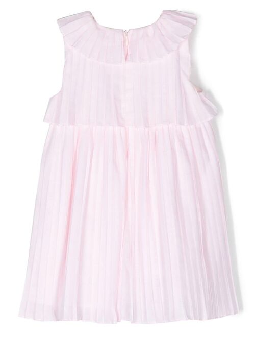 Patachou bow-detail pleated dress