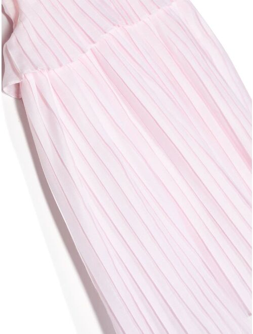 Patachou bow-detail pleated dress