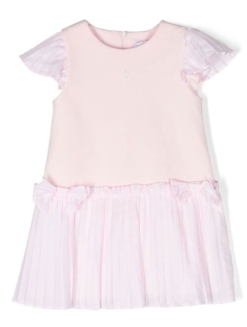 Patachou bow-detailing pleated dress