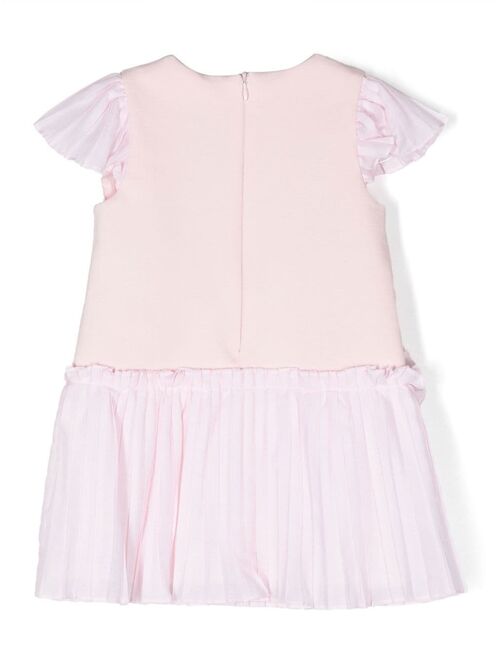 Patachou bow-detailing pleated dress