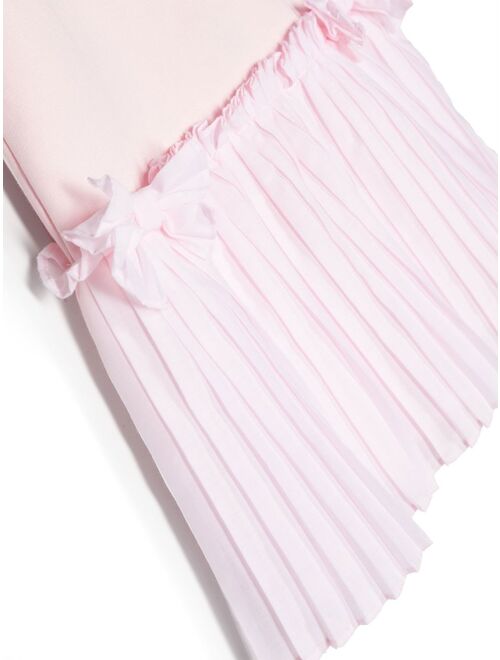 Patachou bow-detailing pleated dress