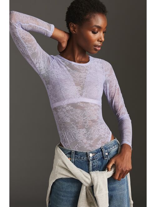 By Anthropologie The Harlowe Lace Bodysuit