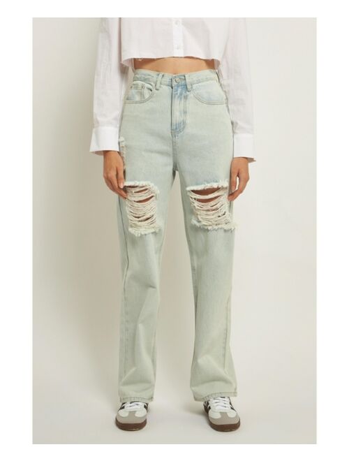 GREY LAB Women's Destroyed Jeans