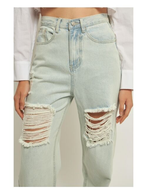 GREY LAB Women's Destroyed Jeans