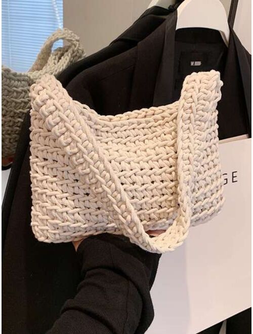 Shein Hollow Crochet Beach Bag