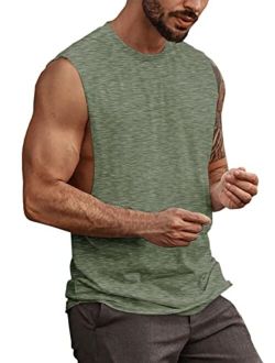 Runcati Mens Workout Cut Off Shirts Perfect Muscle Shirt Bodybuilding Tak Tops Sleeveless Gym T Shirts