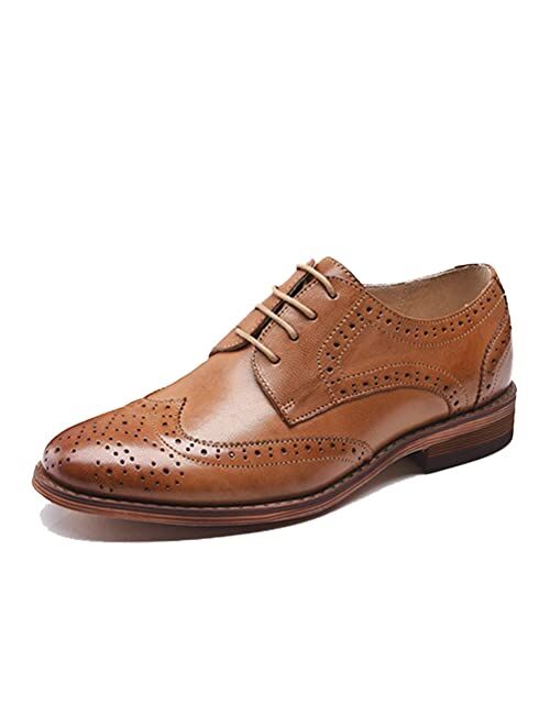 Ancomafio Oxford Shoes for Women Lace Up Oxford Shoes Round Toe Low Heel Multicolor Saddle Shoes Vintage 70s Wingtip Brogue Shoes