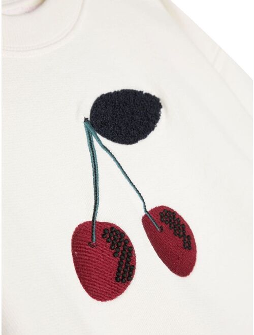 Bonpoint cherry-embroidered sweatshirt