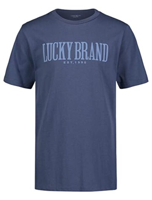 Lucky Brand Boys' Short Sleeve Graphic Crew Neck T-Shirt