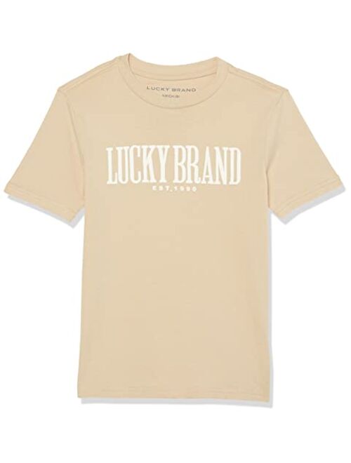 Lucky Brand Boys' Short Sleeve Graphic Crew Neck T-Shirt