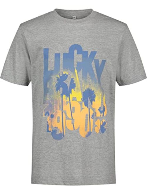 Lucky Brand Boys' Short Sleeve Graphic Crew Neck T-Shirt