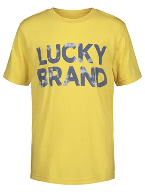 Lucky Brand Boys' Short Sleeve Graphic Crew Neck T-Shirt