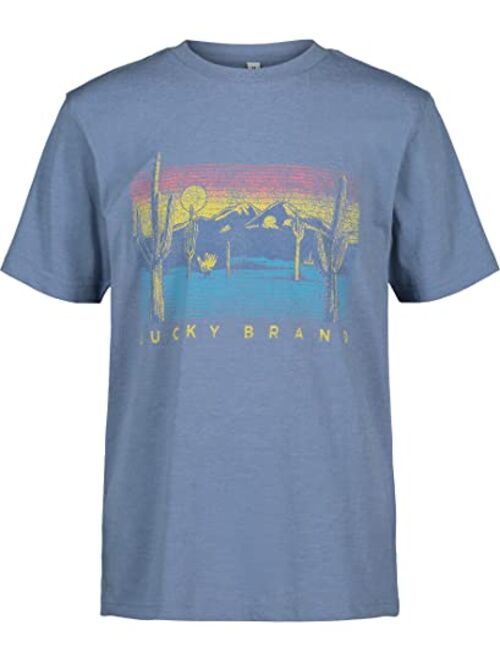 Lucky Brand Boys' Short Sleeve Graphic Crew Neck T-Shirt