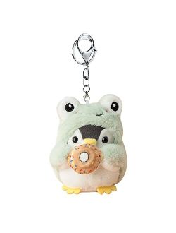 BONICI Men Women Creative Cute Lovely Cosplay Costume Play Changing Clothes Donut Penguin Pendant Keychain Key-Chains Keyring Gift Pendant Handbag Tote Purse Backpack Dec