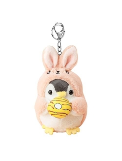 BONICI Men Women Creative Cute Lovely Cosplay Costume Play Changing Clothes Donut Penguin Pendant Keychain Key-Chains Keyring Gift Pendant Handbag Tote Purse Backpack Dec