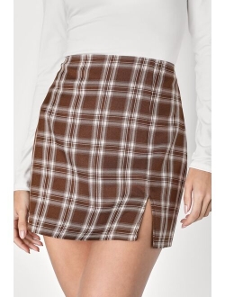 Bold Sophistication Brown Vegan Leather High-Rise Midi Skirt