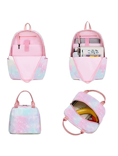 Biesena.h Backpack For Girls School Backpack Set Kids Book Bag With Lunch Box Preschool Toddler Backpack