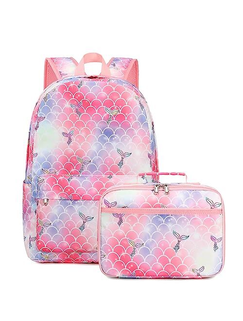 Biesena.h Backpack For Girls School Backpack Set Kids Book Bag With Lunch Box Preschool Toddler Backpack