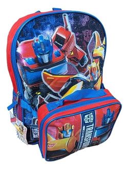 Transformers 16'' Full Size Backpack Lunchbox Set Bookbag School Set