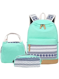 DUPHLAGT Girls Backpack for Kids Schoolbags - Lightweight Backpack for Teens Girls Bookbag Set with Lunch Box & Pencil Case