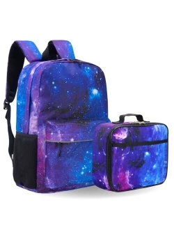 Fenrici Backpack and Lunch Box for Boys and Girls, School Bag with Laptop Compartment, Insulated Lunch Bag, Matching Set