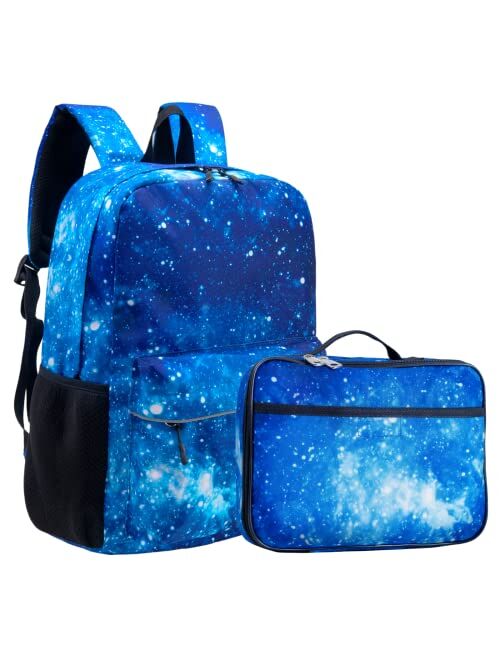 Fenrici Backpack and Lunch Box for Boys and Girls, School Bag with Laptop Compartment, Insulated Lunch Bag, Matching Set