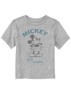 Baby Boys' Toddler Mickey Mouse Text T-Shirt