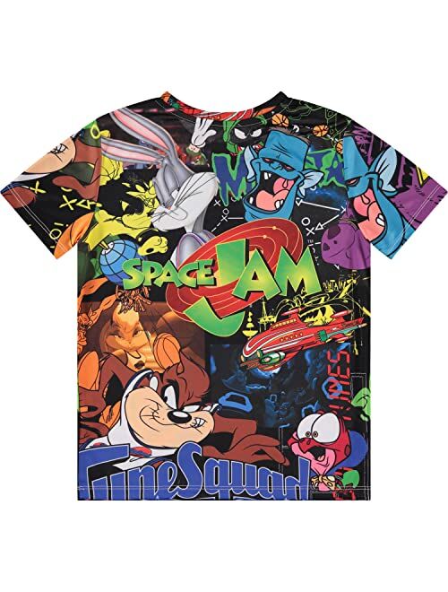 space jam Boys Movie Shirt - Tune Squad Marvin & Bugs Bunny Tee Sublimated Allover T-Shirt