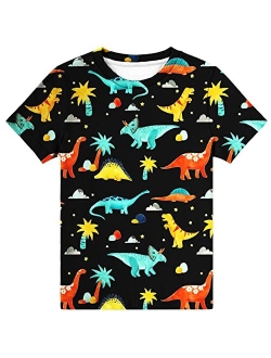 Hgvoetty Boys Girls Shirt Graphic T-Shirt for Kids 3D Short Sleeve Colorful Tops Tees 6-16 Years